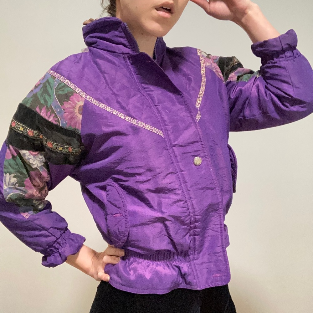 Vintage Patchwork Puffer Jacket - image 1